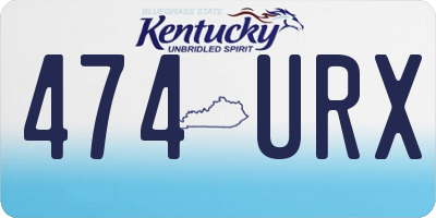 KY license plate 474URX