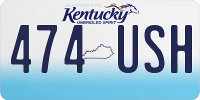 KY license plate 474USH