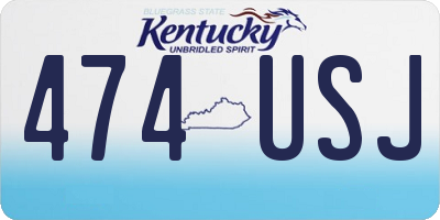 KY license plate 474USJ