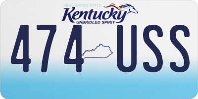KY license plate 474USS