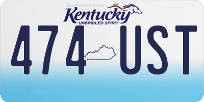 KY license plate 474UST