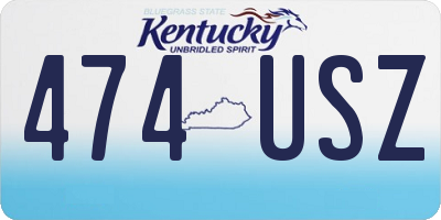 KY license plate 474USZ