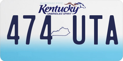 KY license plate 474UTA
