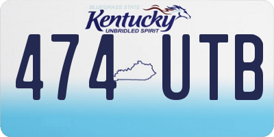 KY license plate 474UTB