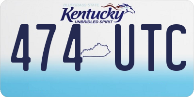 KY license plate 474UTC
