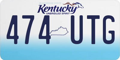 KY license plate 474UTG