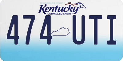 KY license plate 474UTI