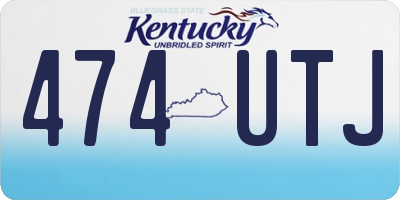 KY license plate 474UTJ