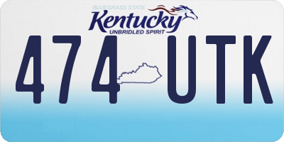 KY license plate 474UTK