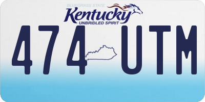 KY license plate 474UTM
