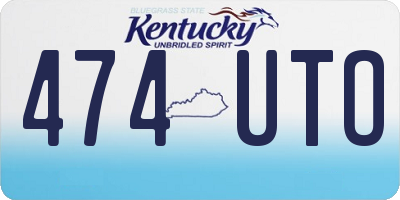 KY license plate 474UTO