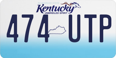 KY license plate 474UTP