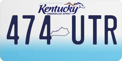 KY license plate 474UTR
