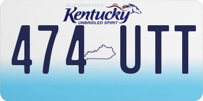 KY license plate 474UTT