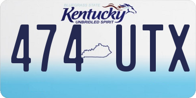 KY license plate 474UTX