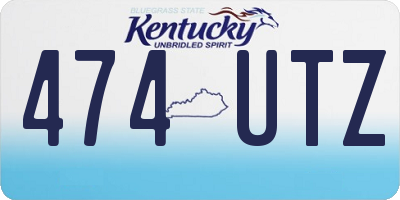 KY license plate 474UTZ