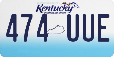 KY license plate 474UUE