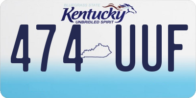 KY license plate 474UUF