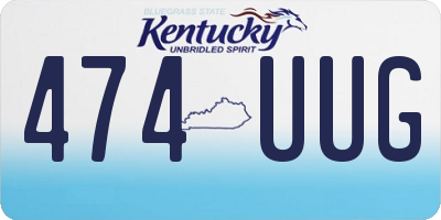 KY license plate 474UUG