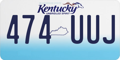 KY license plate 474UUJ