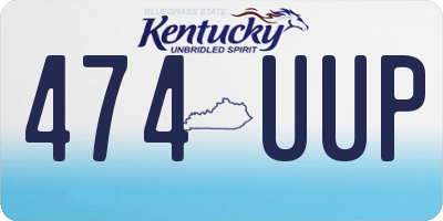 KY license plate 474UUP