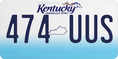 KY license plate 474UUS