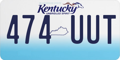 KY license plate 474UUT