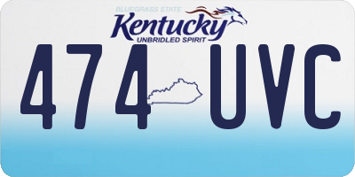 KY license plate 474UVC