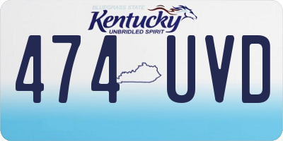 KY license plate 474UVD