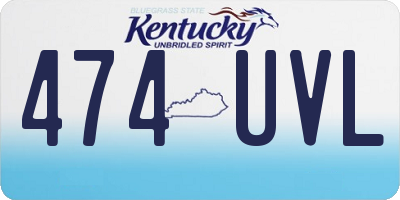 KY license plate 474UVL