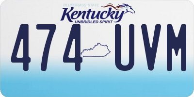 KY license plate 474UVM