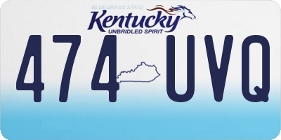 KY license plate 474UVQ