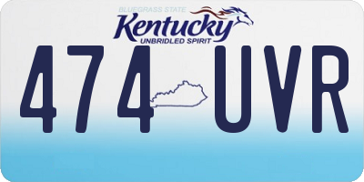 KY license plate 474UVR