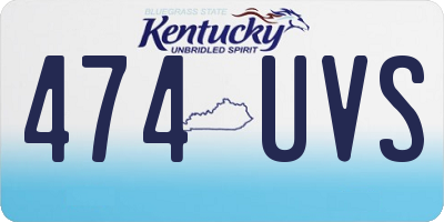 KY license plate 474UVS