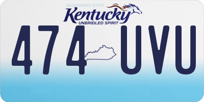KY license plate 474UVU