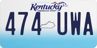 KY license plate 474UWA