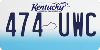 KY license plate 474UWC