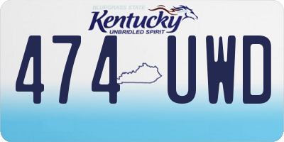 KY license plate 474UWD