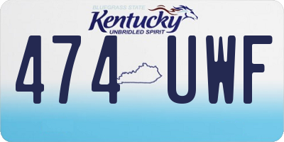 KY license plate 474UWF