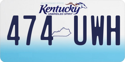 KY license plate 474UWH