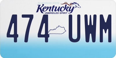 KY license plate 474UWM