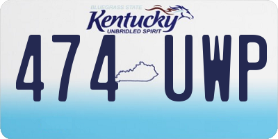 KY license plate 474UWP