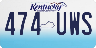 KY license plate 474UWS