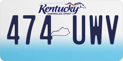 KY license plate 474UWV