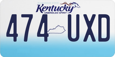 KY license plate 474UXD