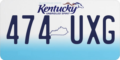 KY license plate 474UXG