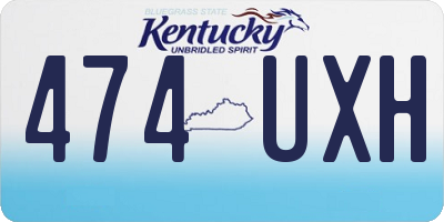 KY license plate 474UXH