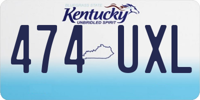 KY license plate 474UXL