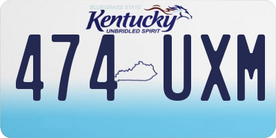 KY license plate 474UXM