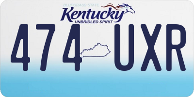 KY license plate 474UXR